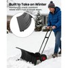 29" Snow Shovel with Wheels, Metal Back Push Snow Plow for Doorway & Sidewalk, Adjustable Angle & Height Handle Snow Pusher - 4 of 4