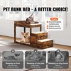 VEVOR Pet Bunk Bed with Stairs, Dog/Cat Window Perch for High Beds and Couches, Medium Multi-Level 3 Step Dog Seat Platform Sleeper (Rustic Brown) - 3 of 4