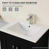 ChicFurnit Bathroom Storage Cabinets Bathroom Floor Storage Cabinet Functional Bathroom Cabinet with Drawer for Bathroom, Black, 19.7"*15.5"*34.65" - 4 of 4