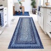Acekool 9x12 Washable Area Rug, Modern Printed Braided Look, Non-Slip, Stain Resistant Large Brown Carpet for Bedroom, Living Room, Dining Room - 3 of 4