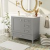 INFURNIC Vanity Tables, Elegant Compact Space Saving Bathroom Vanity with Advanced Features for Small Bathrooms, Gray, 18.3"*24"*34.3" - 2 of 4