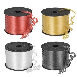 Unique Bargains Shiny Christmas Party Balloon Decoration Metallic Curling Ribbon 4 Pcs - 1 of 4
