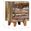 vidaXL Hand Carved Bedside Cabinet 15.7"x11.8"x19.7" Solid Reclaimed Wood - 4 of 4