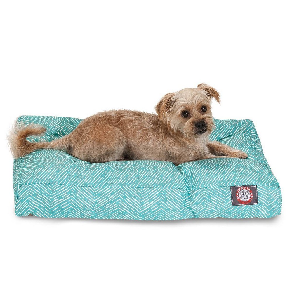 Photos - Dog Bed / Basket Majestic Pet South West Rectangle Dog Bed - Teal - S 