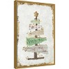 16" x 23" Golden Christmas Tree by PI Studio Framed Canvas Wall Art - Amanti Art - 2 of 4