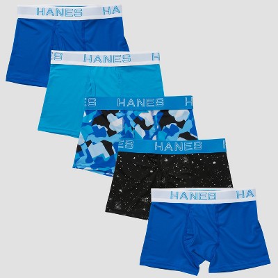 Hanes Boys' 4+1 Bonus Pack Stretch X-Temp Boxer Briefs - Colors May Vary