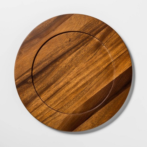 13 Acacia Wood Decorative Charger Threshold Target