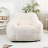 NicBex Fluffy Faux Fur Bean Bag Chair with High-Resilience Memory Foam Filling,Lazy Sofa Chairs with Armrest,Comfy Lounge Seat for Adults - 2 of 4