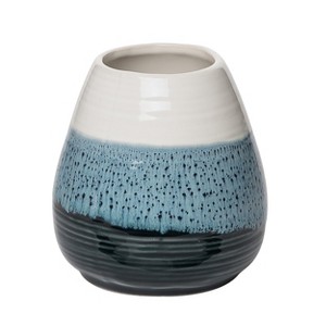 VIP Stoneware 4.1 in. White Reactive Glaze Vase - 1 of 2