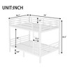 CAVINAS Full White Bunk Bed with Fence & Ladder,Modern Metal Bed Frame for Adults,Teens - 4 of 4