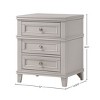 NicBex Nightstand with 3 Drawers,Modern Side Table with USB Charging Port and Wood Frame,Bedside Table for Bedroom,Living Room - 3 of 4