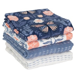John Ritzenthaler Co. 100% Cotton Kitchen Towels, Butterfly Spring – Absorbent Dish Towels for Drying & Cleaning – Soft & Durable (Set of 4) - 1 of 4