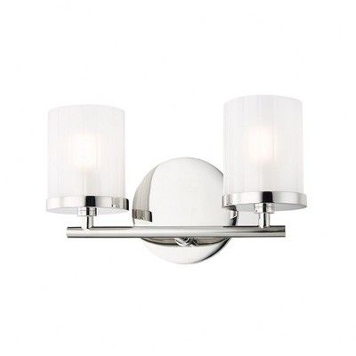 Mitzi Ryan 2 - Light Vanity in  Polished Nickel Clear Frosted Shade