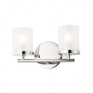 Mitzi Ryan 2 - Light Vanity in  Polished Nickel Clear Frosted Shade - 1 of 1