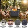 44 Inch Propane Fire Pit Table, 50000BTU Rectangle Fire Table with Cover & Rain Cover, Sturdy Steel and Iron Fence Surface, CSA Safety Certified - 4 of 4