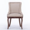 PAGED Modern Style Dining Chairs Set of 2 Upholstered Living Room Chairs with Wood legs and Bronze Nail Head for Living Room - 2 of 4