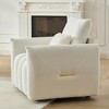Racxily Teddy fabric sofa, modern lounge chair, upholstered with a pillow, apartment, office, living room and bedroom - 3 of 4