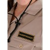 HalloweenCostumes.com Women's Paleontologist Costume with Dinosaur Patches, Belt, Faux Leather Hat and Jumpsuit - 4 of 4