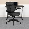 Flash Furniture Kale Mid-Back Black LeatherSoft Executive Swivel Ergonomic Office Chair with Back Angle Adjustment and Flip-Up Arms - 2 of 4
