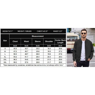 COOFANDY Men's Bomber Jacket Lightweight Flight Jackets Casual Softshell Varisty Jacket Black M — фото 4