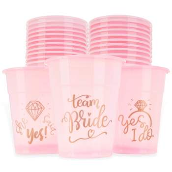 8ct Foil Disposable Drinkware Cups Ombre/pink/gold : Target