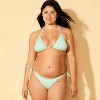 Women's Ribbed Texture Low-Rise High Leg Extra Cheeky Side-Tie Bikini Bottom - Wild Fable™ - 4 of 4