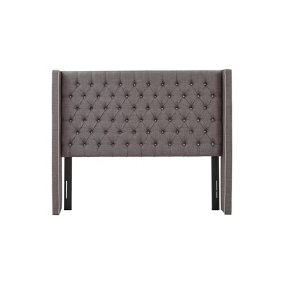 Queen Janice Upholstery Headboard Dark Gray