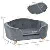 UbMelt Dog Bed Elegant Pet Bed for Dogs Comfy Dog Couch with Wood Legs Durable Elevated Dog Sofa Bed Modern and Stylish Dog Sofa - 2 of 4