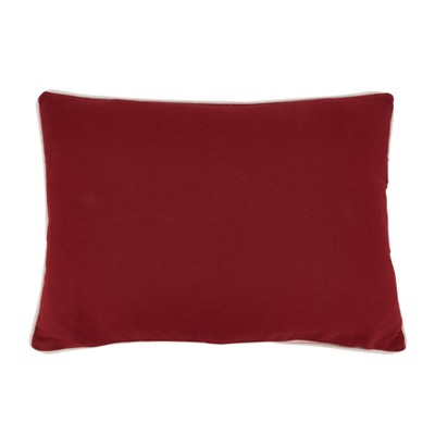 Red Rectangular Christmas Trees Down Filled Throw Pillow