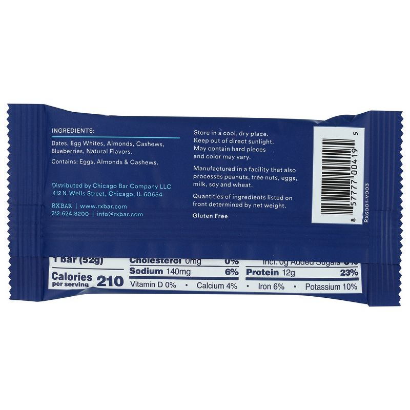 Rxbar Blueberry Protein Bar - 12 bars, 1.83 oz, 3 of 5