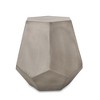 CAVINAS Modern Geometric Shape Patio End Table, Outdoor End Tables, Outdoor Lightweight Concrete Side Table, Minimalist Outdoor Side Table - 4 of 4