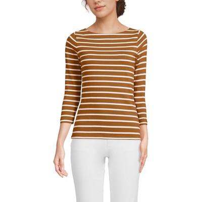 Lands' End Women's Mariner Jersey Boatneck Top