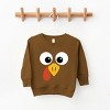 Turkey Face Big Eyes - Kids Toddler Sweatshirt and Kids Youth Sweatshirt - 2 of 4