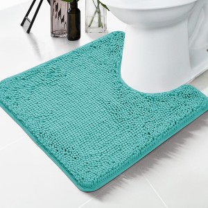 Deconovo Plush Chenille Bath Rug Non-Slip, Washable Comfort Mat - 1 of 4