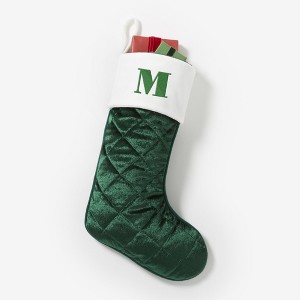 Quilt Christmas Embroidered Stocking - 1 of 1