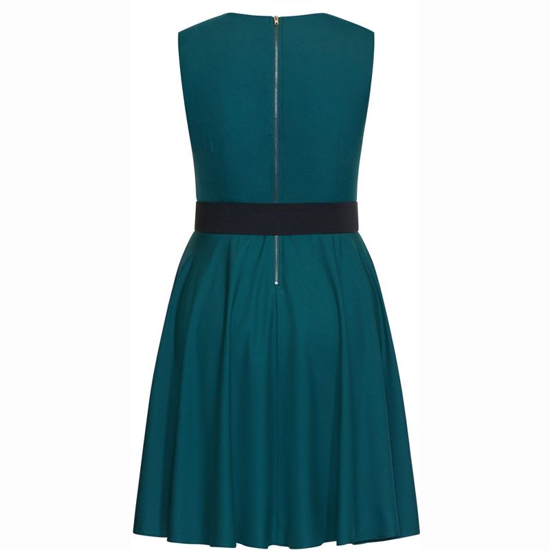 Women's Plus Size Vintage Veronica Dress - sea green | CITY CHIC, 4 of 6