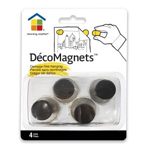 Under the Roof Decorating Magnets 4ct Black - 1 of 4