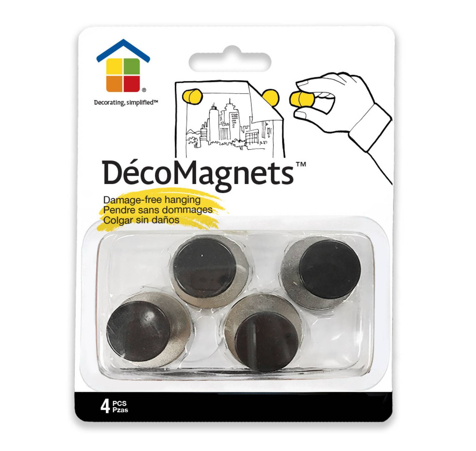 Under the Roof Decorating Magnets 4ct Black