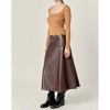 Women's Faux Leather High Waisted Midi Skirt - 2.7 AUGUST APPAREL - 2 of 4