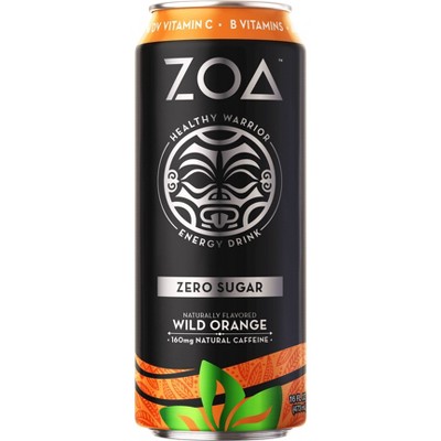 ZOA Wild Orange Zero Sugar Energy Drink - 16 fl oz Can