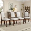 Vynxaria Beige Cherry Farmhouse Dining Chairs Set of 4 Dining Chair - 3 of 4