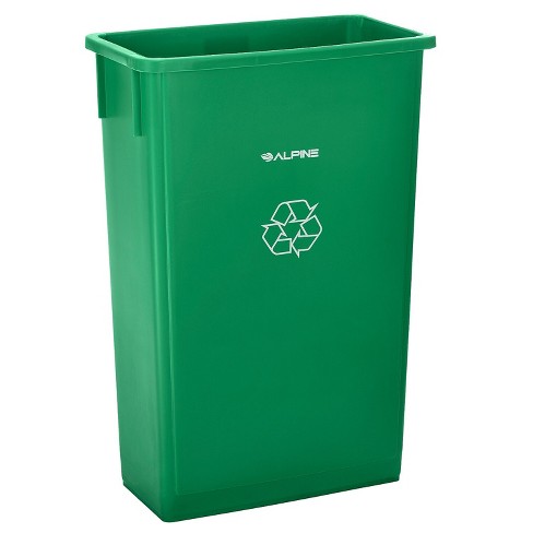 Alpine Industries Recycling Bin Trash Can 23 Gallon Green