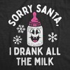Sorry Santa I Drank All The Milk Baby Bodysuit Funny Sarcastic Christmas Jumper For Infants - Crazy Dog Baby Bodysuit Gift For Christmas Black Newborn - 2 of 4