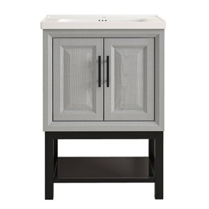 Festivo Modern 24" Single Sink Freestanding Bath Vanity Gray - 1 of 4