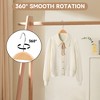 BP4U Slim Birch Wood Hangers with Non-Slip Rubber Strips, Heavy-Duty Dress Hangers with 360° Swivel Hook, Space-Saving for Shirts, Suits & Sweaters - 4 of 4
