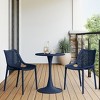 WestinTrends Playa Outdoor Stackable Modern Plastic Dining Chairs (Set of 2) - 2 of 4