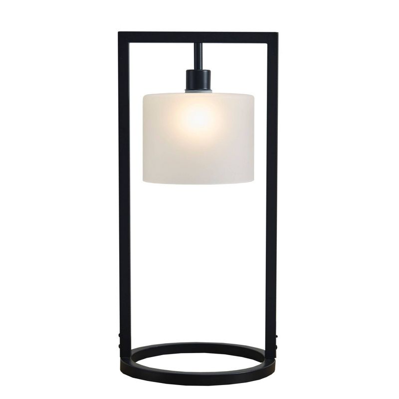 Kittery Industrial Styled (Includes LED Light Bulb) Table Lamp with Black Base and Clear Shade - Ink+Ivy, 4 of 7