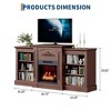 67" Fireplace TV Stand with Mantel, 18" Electric Fireplace Insert & Storage for TVs Up to 70", Remote Control - 2 of 4
