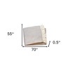 70" X 55" Pink And White Cotton Blend Woven Herringbone Plush Throw Blanket with Tassels - 3 of 4