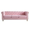 NicBex 84.65 Inch Velvet Sofa Couch 3-Seat Sofa with Tufted Backrest for Living Room,Apartment,Bedroom - 2 of 4